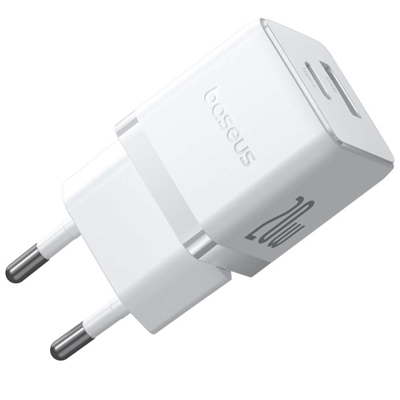 شارژر دیواری 20 وات فست شارژ Type-C و USB بیسوس با کابل دو سر تایپ سی CCZC20UE