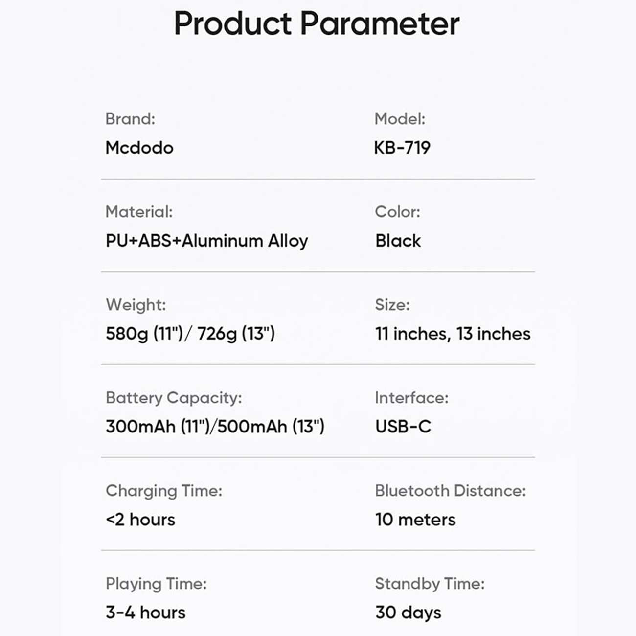 کاور کتابی هوشمند مگنتی کیبورد دار آیپد ایر ام4 13 اینچ 2024 مک دودو KB-7193