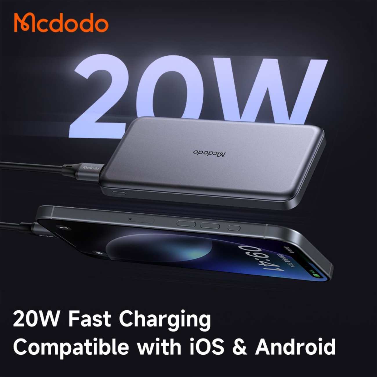 پاور بانک تایپ سی 20 وات 10000 مک دودو MC-3781