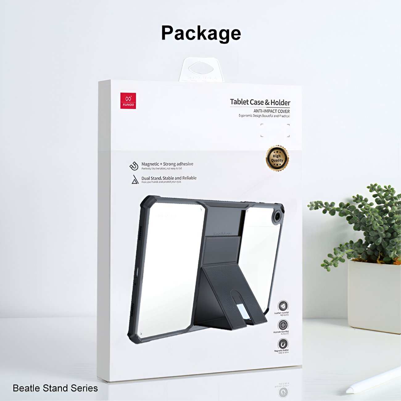 قاب محافظ استنددار تبلت سامسونگ گلکسی تب A9 Plus نیمه شفاف یاندو Beatle Holder