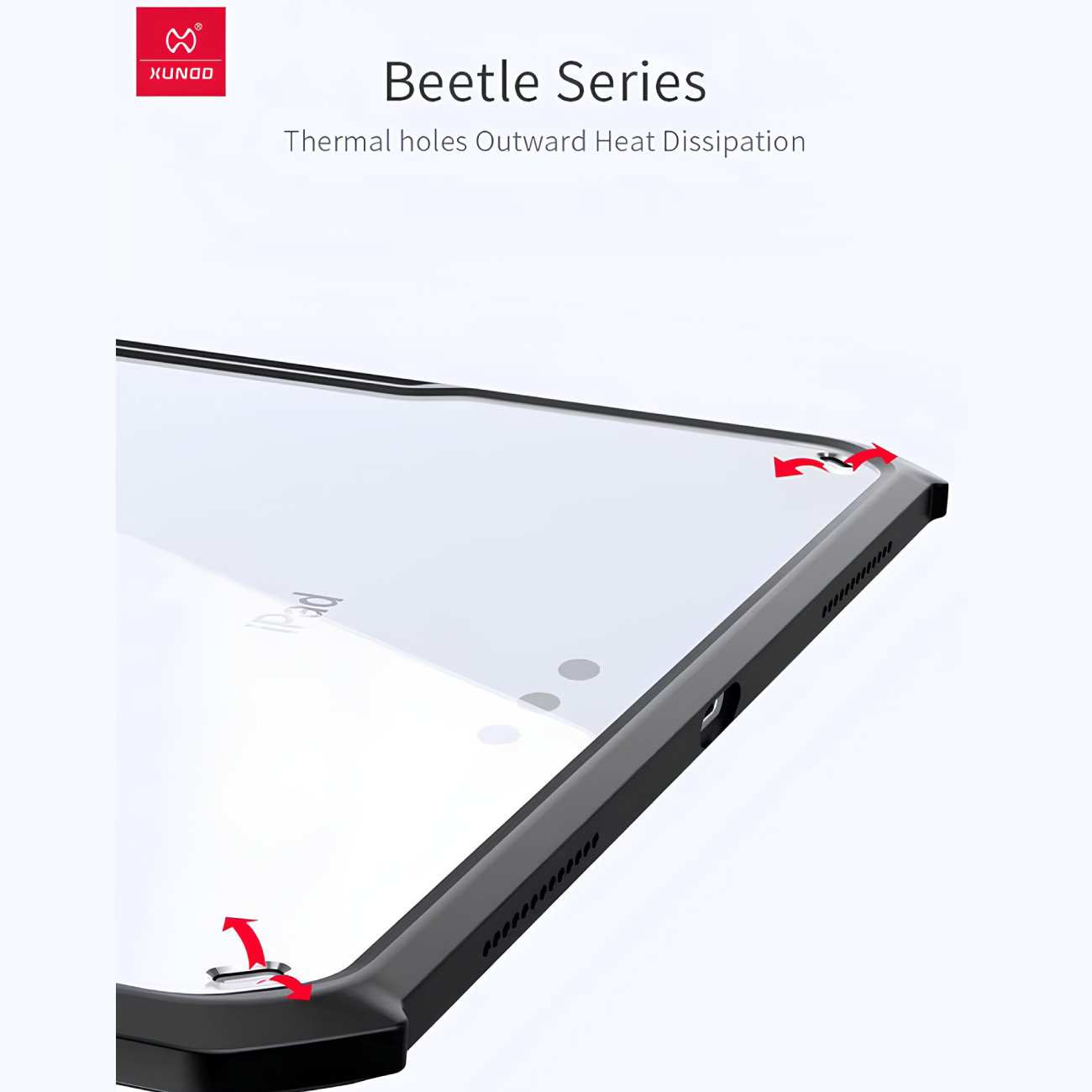 قاب محافظ استنددار تبلت سامسونگ گلکسی تب A9 Plus نیمه شفاف یاندو Beatle Holder