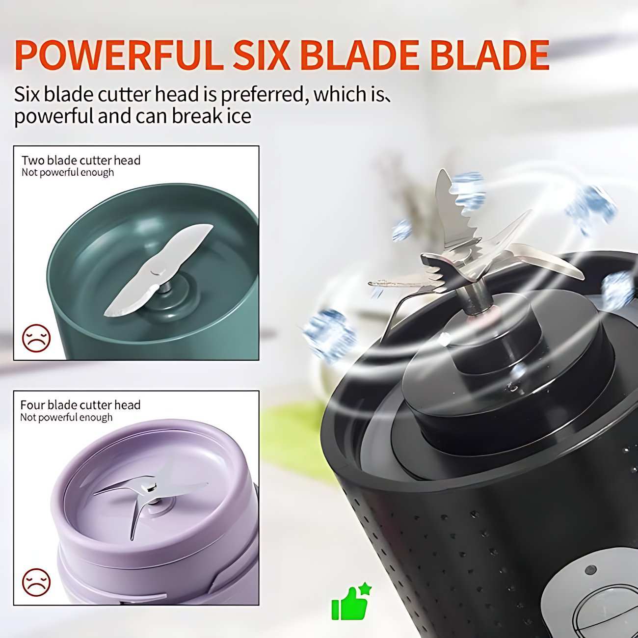 شیکر و آبمیوه گیری شارژی قابل حمل 380 میلی لیتر گرین لاین GNBLNDMPJBK