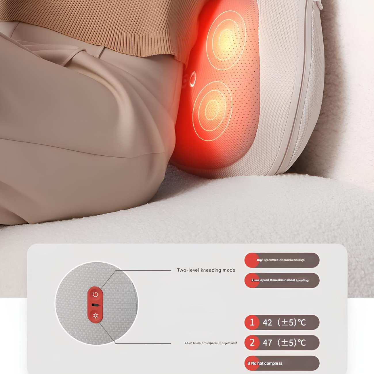 ماساژور کمر، پشت، شکم، گردن و پا شارژی قابل حمل برِیو Back Lite