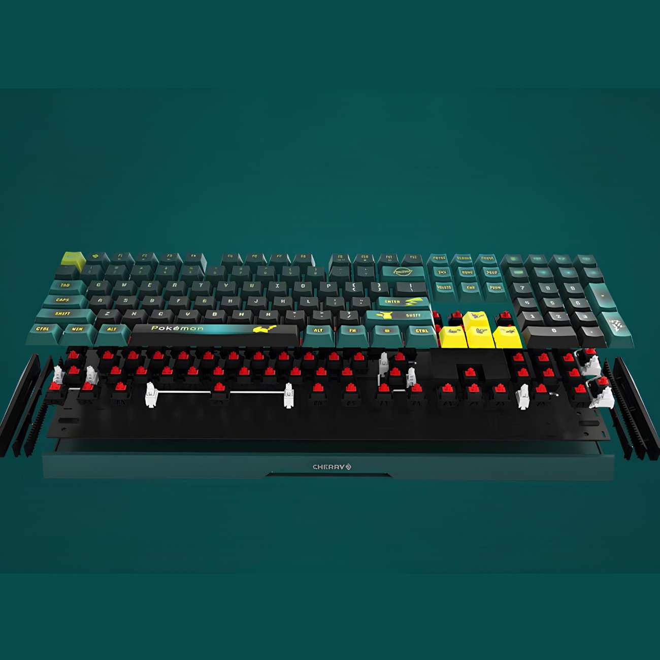 کیبورد مکانیکی گیمینگ بی سیم سه حالته شارژی پوکمون چری MX3.0S