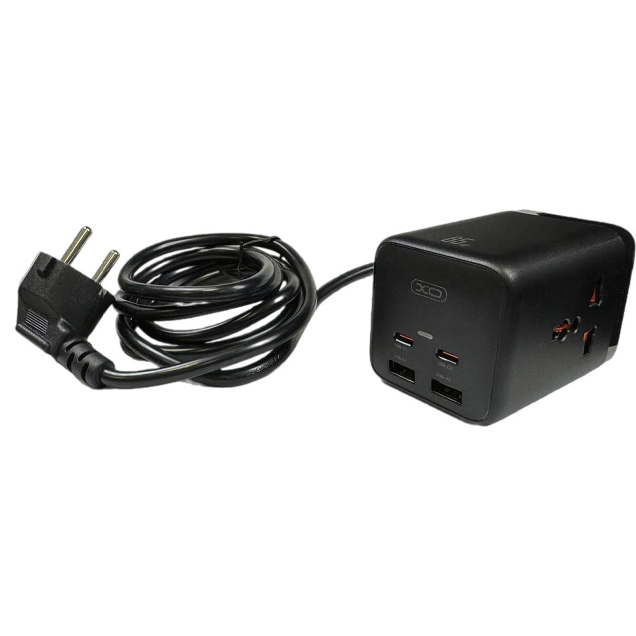 چندراهی دو سوکت برق، دو تایپ سی و دو یو اس بی 65 وات ایکس او WL24