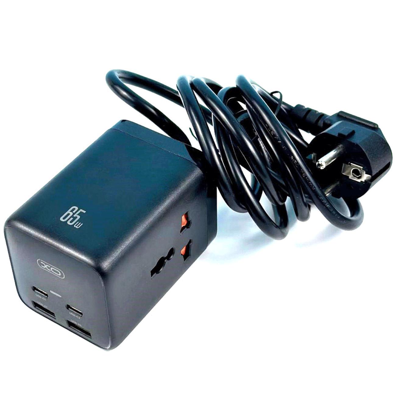 چندراهی دو سوکت برق، دو تایپ سی و دو یو اس بی 65 وات ایکس او WL24