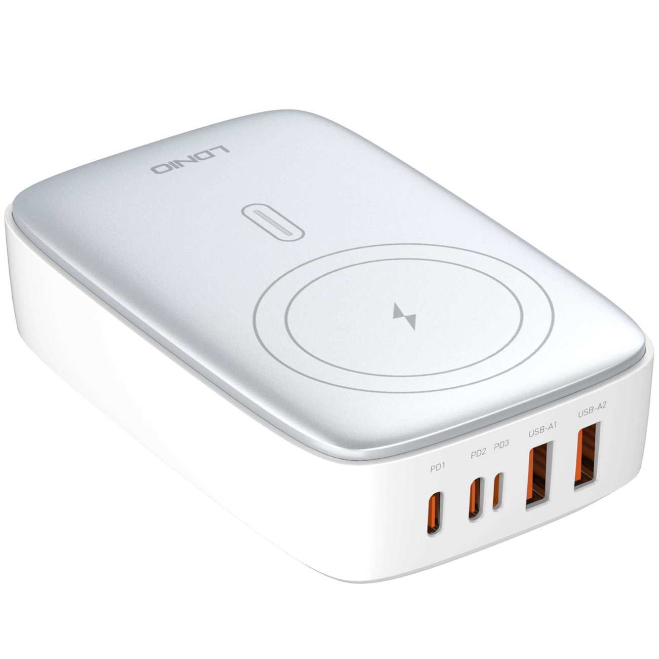 شارژر وایرلس رومیزی 5 پورت 140 وات الدنیو Q4010