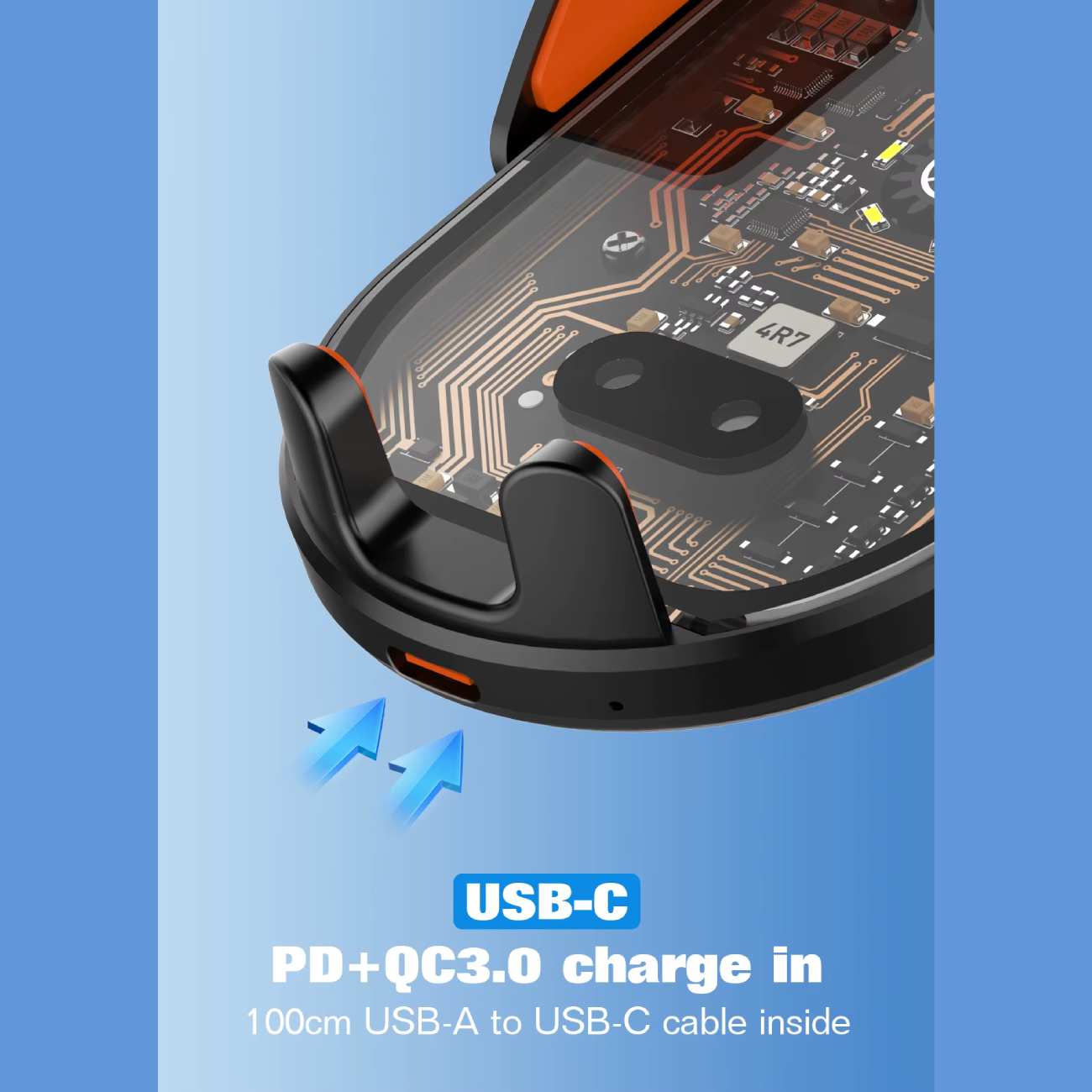 هولدر و شارژر بی سیم چرخشی 360 درجه داخل خودرو 15 وات الدنیو MA30-1