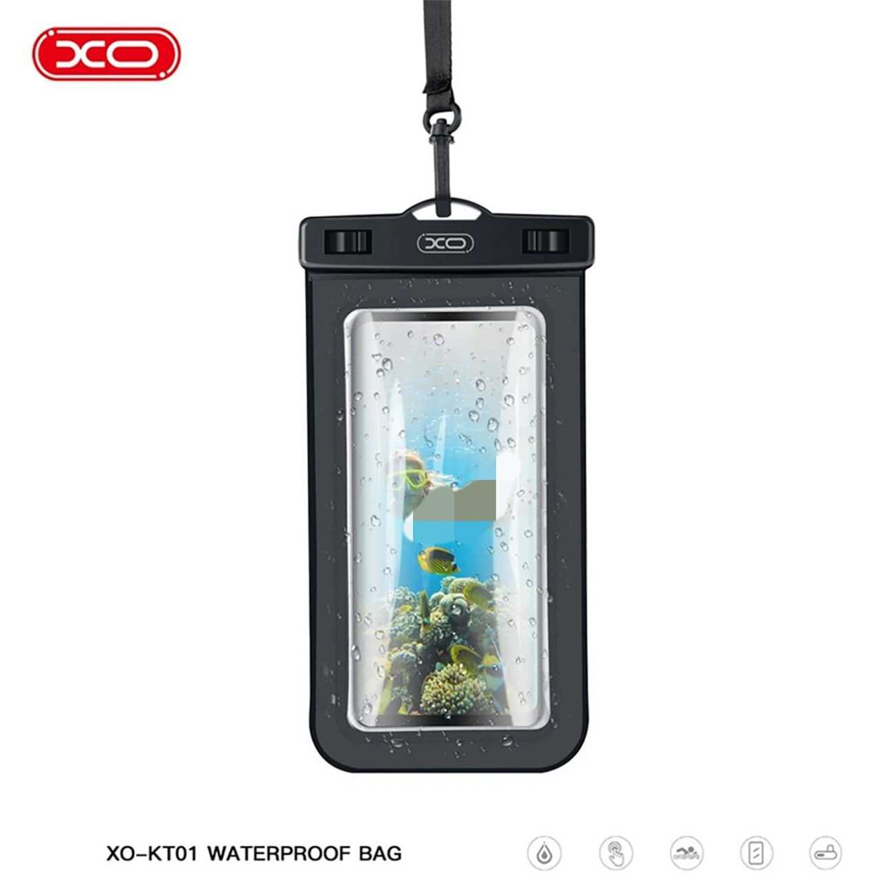 کیف ضدآب گوشی موبایل تا 7 اینج ایکس او KT01