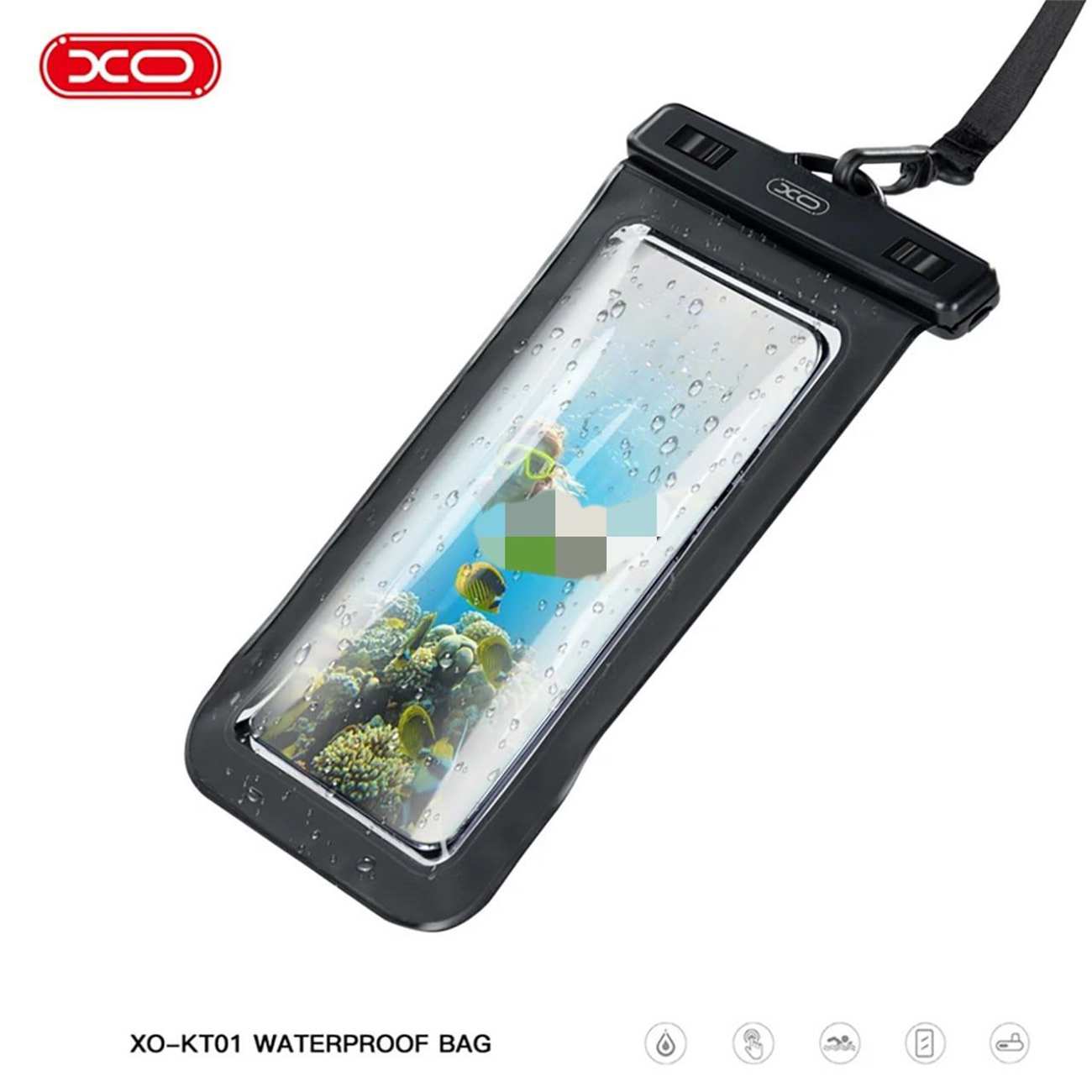 کیف ضدآب گوشی موبایل تا 7 اینج ایکس او KT01