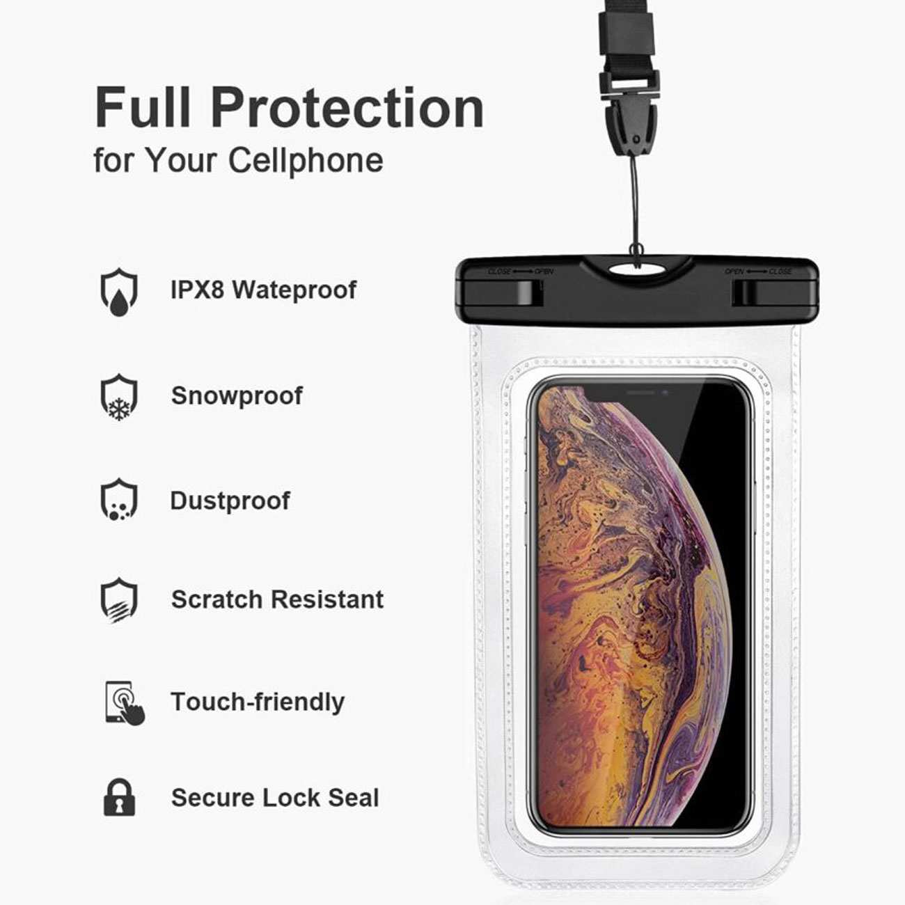 کیف ضدآب گوشی موبایل تا 7 اینچ ایکس او XO-KT02