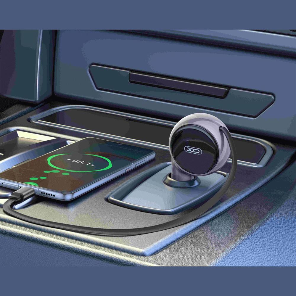 شارژر فندکی فست شارژ خودرو Type-C با کابل تایپ سی 60 وات CC65