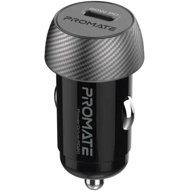 شارژر فندکی فست شارژ ماشین تایپ سی 20 وات پرومیت POWERDRIVE-PD20