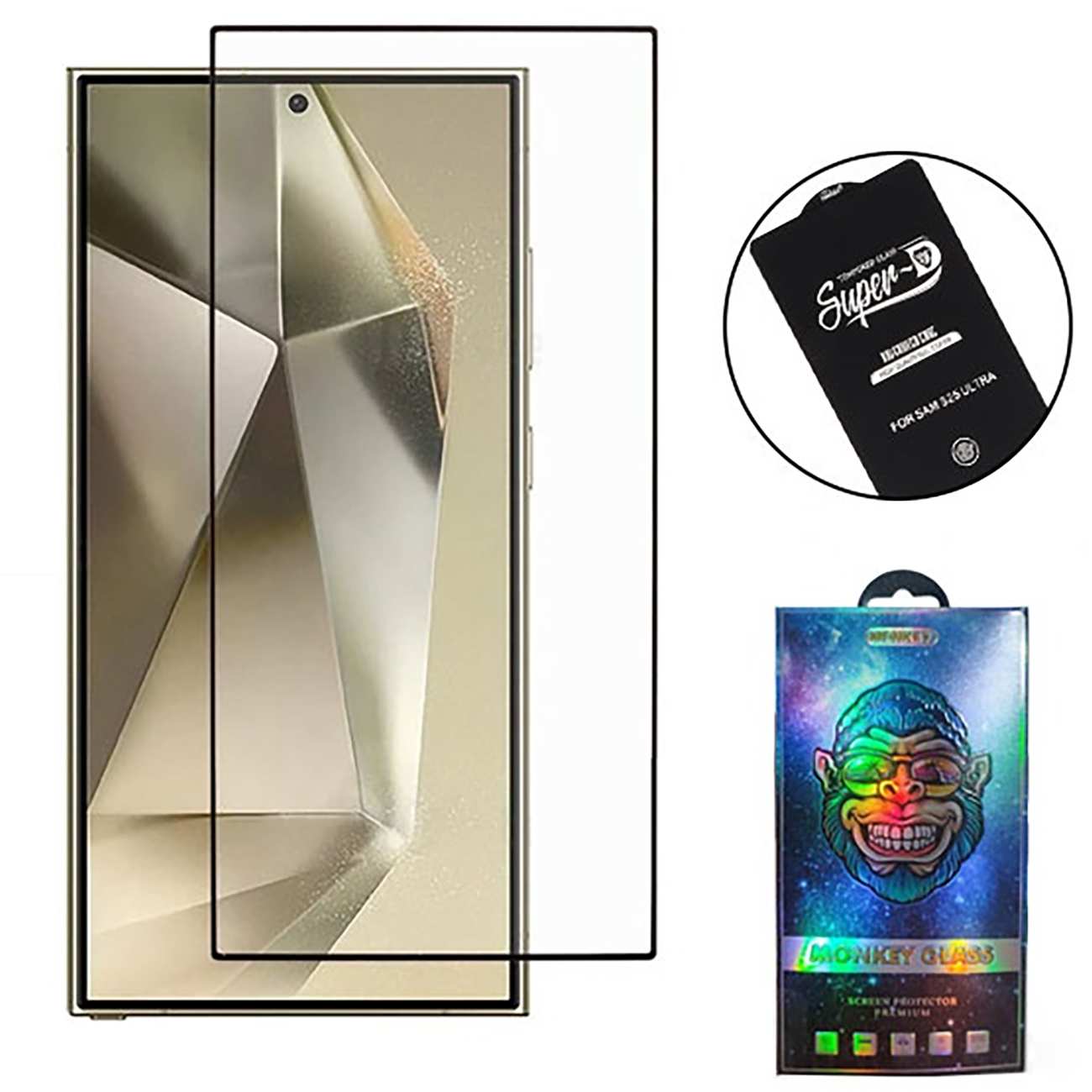 گلس تمام چسب سامسونگ گلکسی اس 25 اولترا میتوبل tempered glass