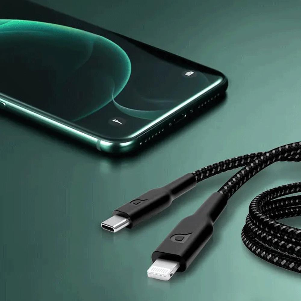 کابل شارژ سریع Type-C به Lightning دو متری 60 وات پاورولوژی P23BRCL2