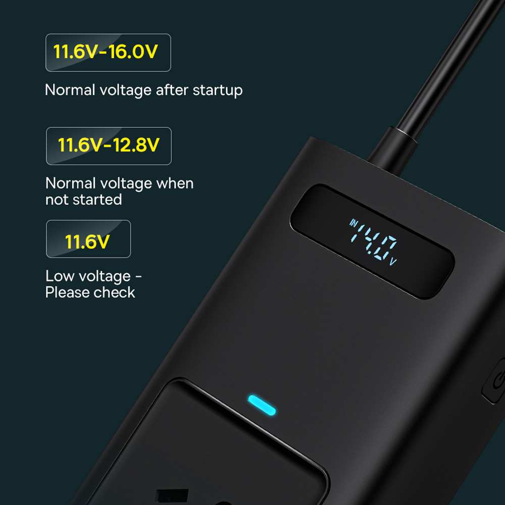 اینورتر 150 وات و شارژر فندکی فست شارژ ماشین بیسوس BS-CI15