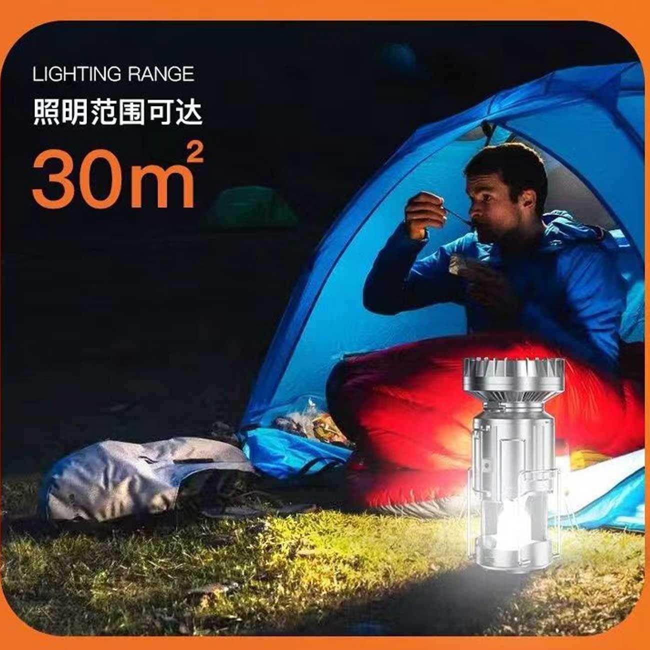 چراغ کمپینگ و پنکه شارژی قابل حمل سولار چند منظوره اسمایلینگشارک FS-116