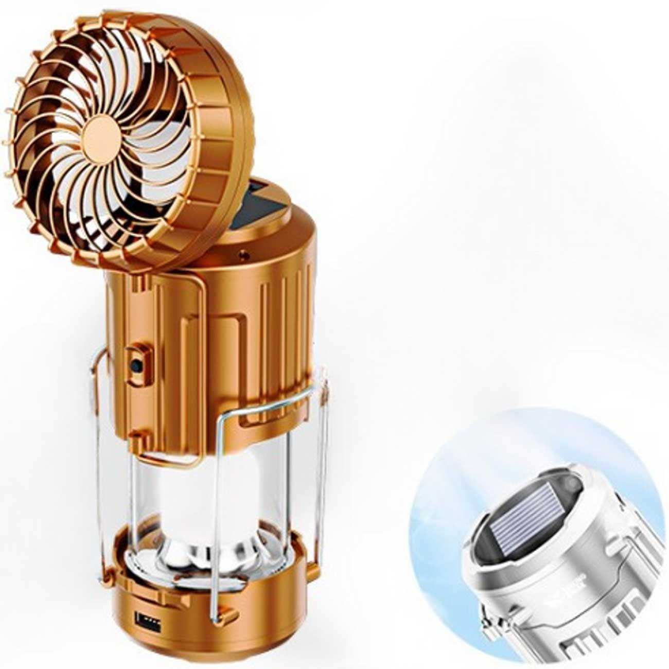 چراغ کمپینگ و پنکه شارژی قابل حمل سولار چند منظوره اسمایلینگشارک FS-116