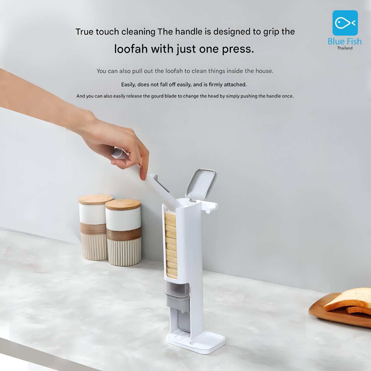 برس ظرفشویی با جای مایع دیواری بلوفیش PB01