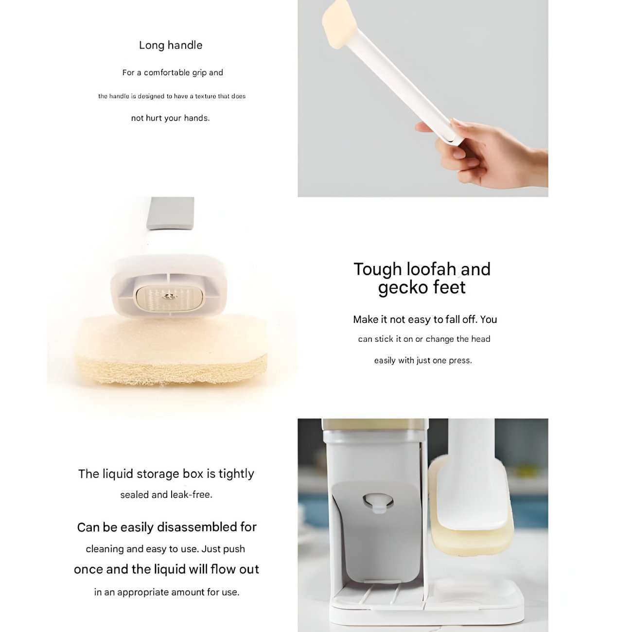 برس ظرفشویی با جای مایع دیواری بلوفیش PB01