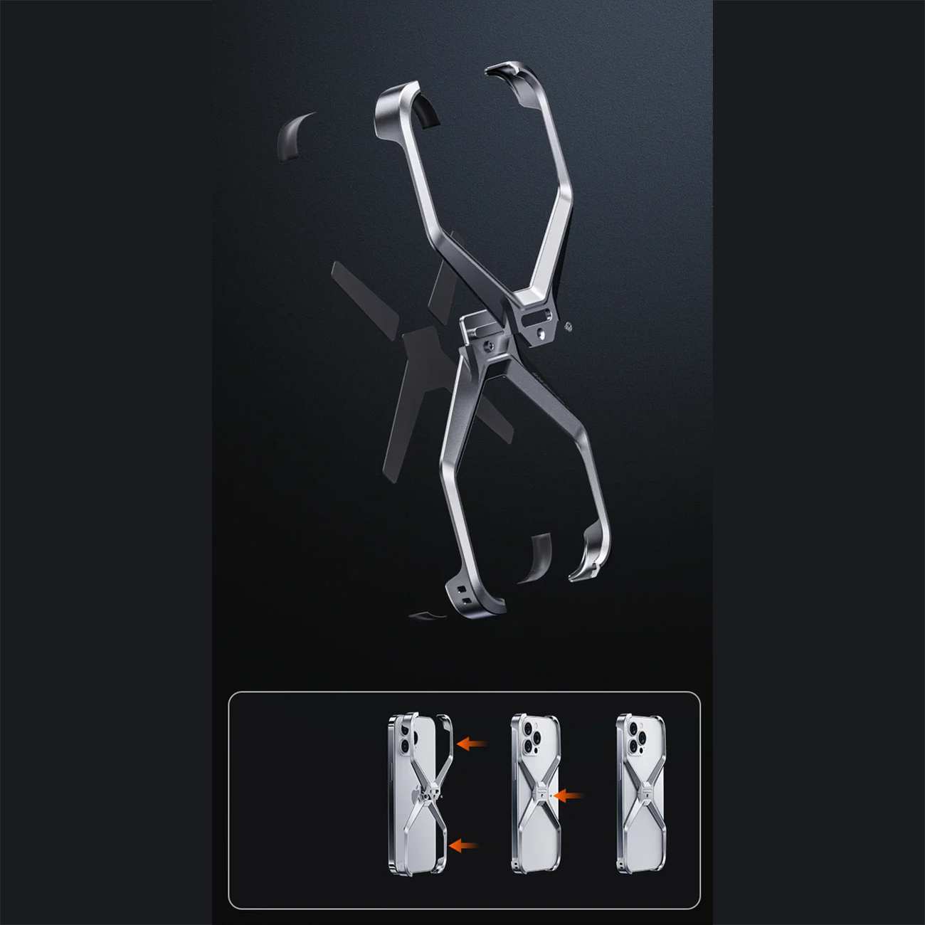 قاب محافظ فلزی ضد ضربه آیفون 15 پرومکس M06