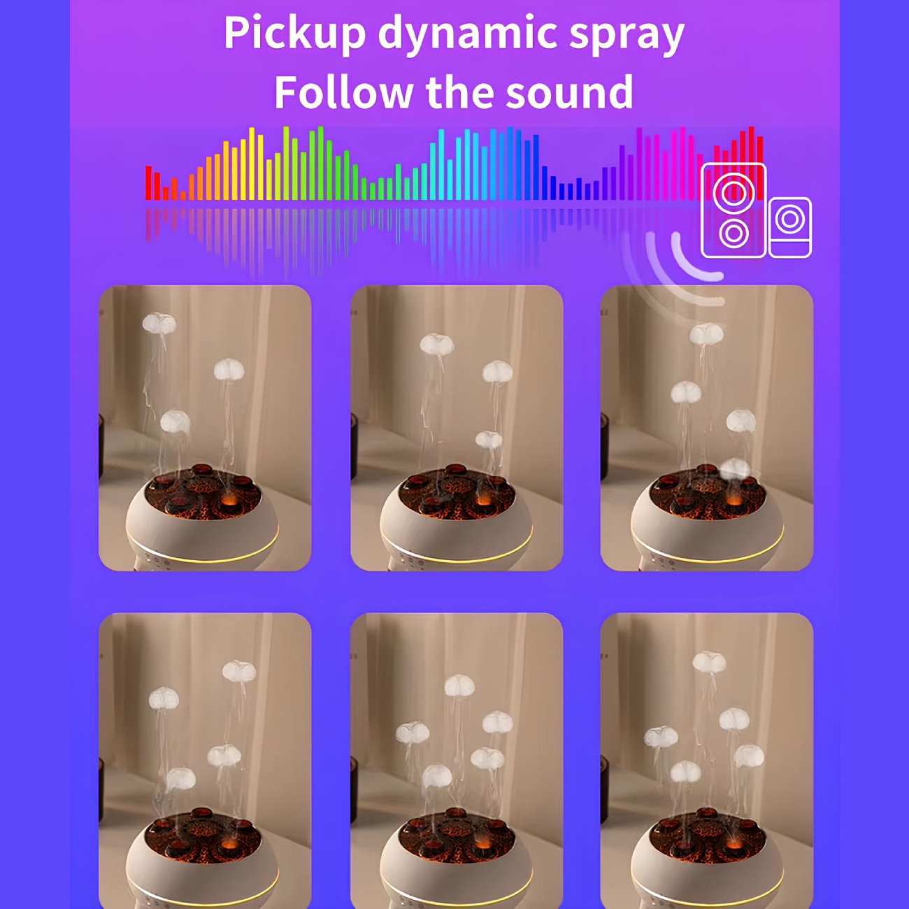 دستگاه رطوبت ساز و آروماتراپی طرح عروس دریایی V80