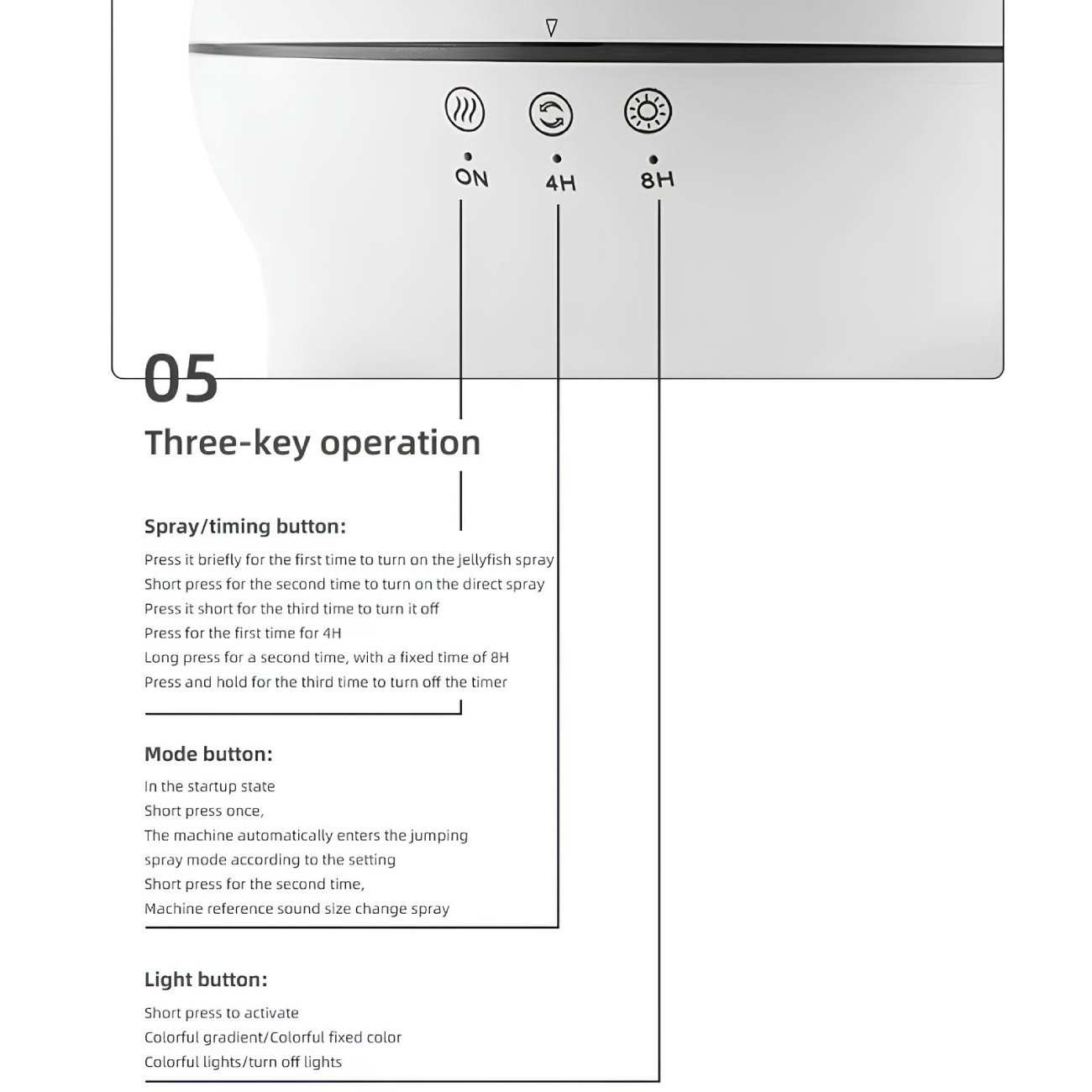 دستگاه رطوبت ساز و آروماتراپی طرح عروس دریایی V80