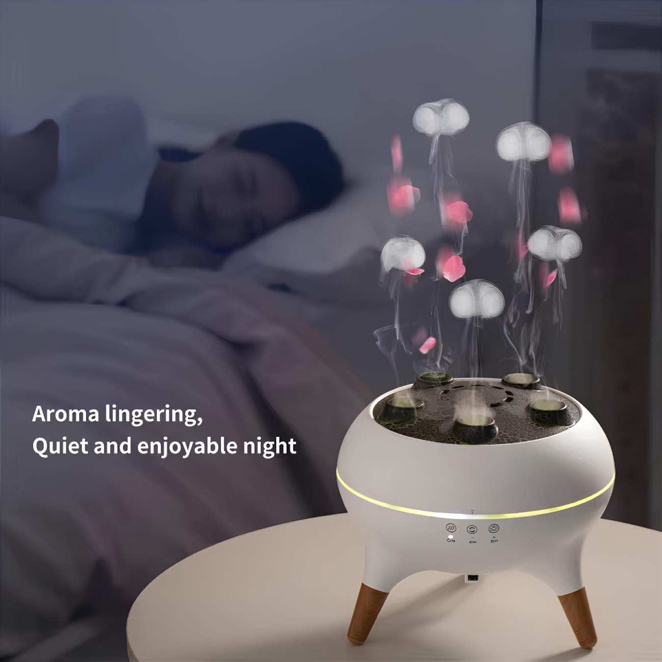 دستگاه رطوبت ساز و آروماتراپی طرح عروس دریایی V80