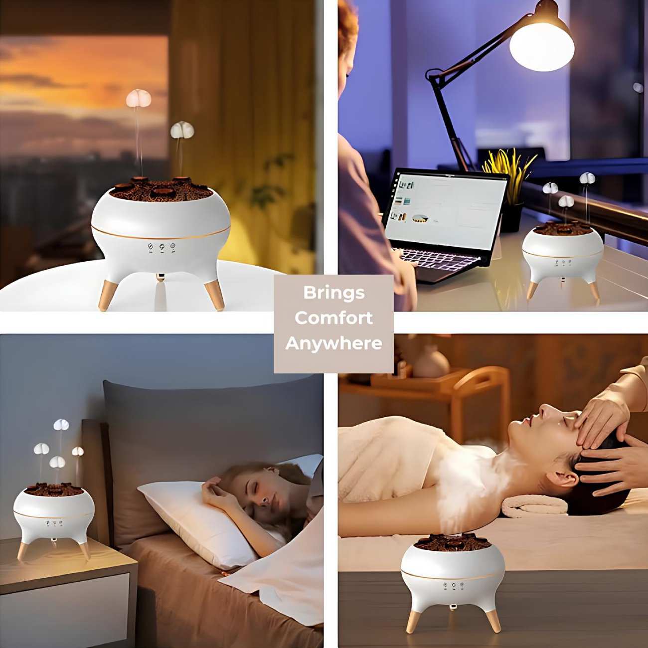 دستگاه رطوبت ساز و آروماتراپی طرح عروس دریایی V80