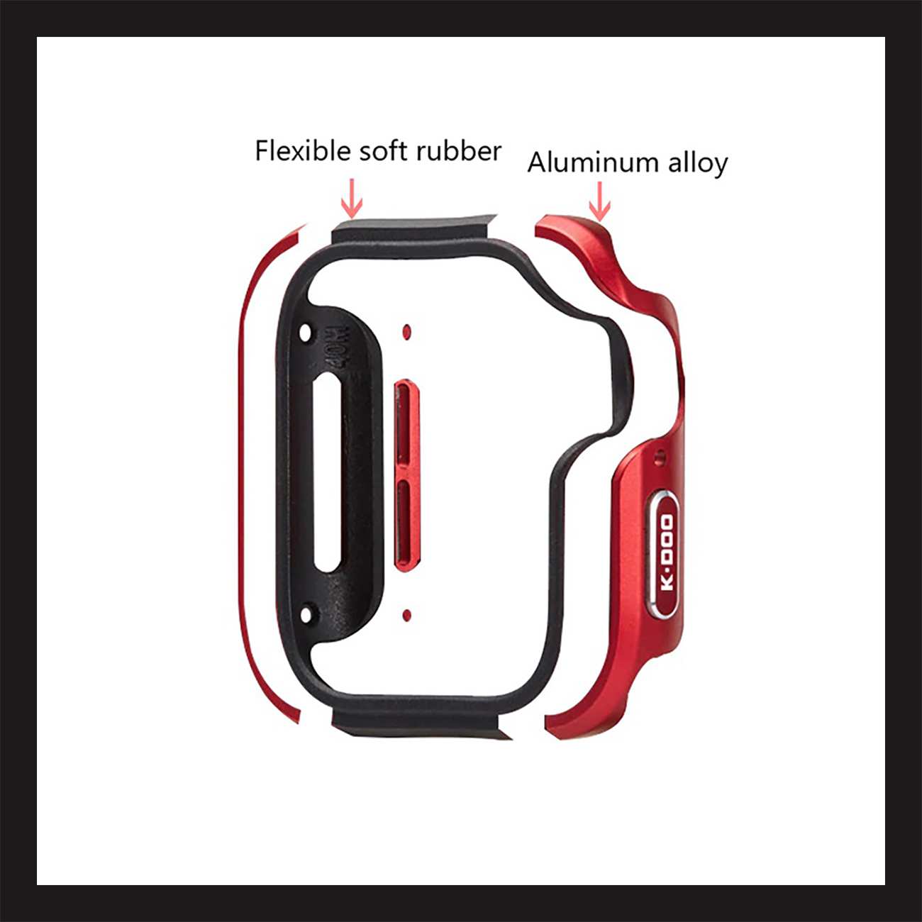 قاب محافظ اپل واچ 41 میلی متری کیدوو Defender