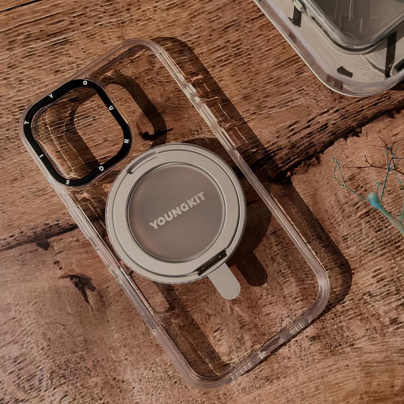 قاب مگ سیف حلقه انگشتی شفاف آیفون 16 پرو یانگ کیت ZDzhj001