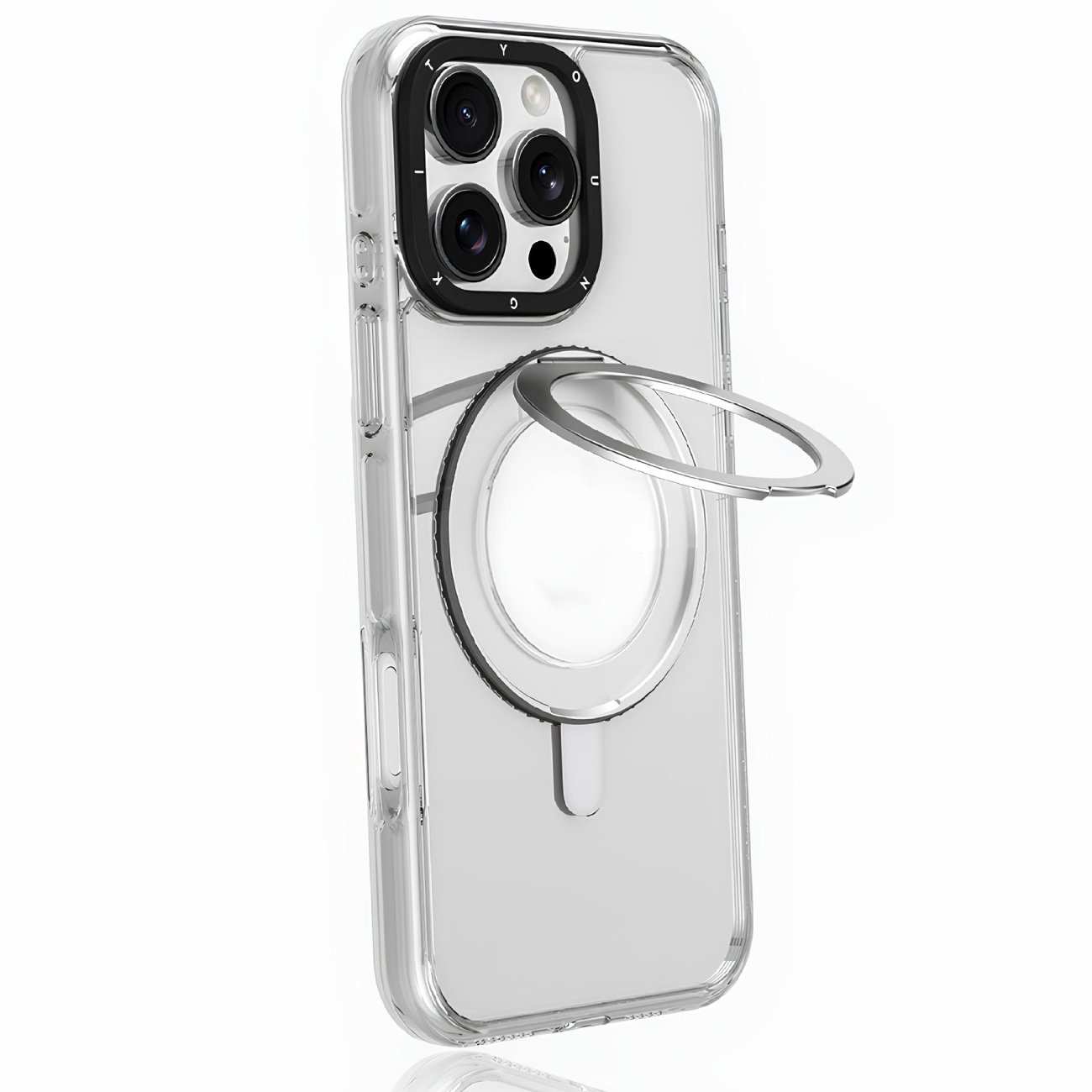 قاب مگ سیف حلقه انگشتی شفاف آیفون 16 پرو یانگ کیت ZDzhj001