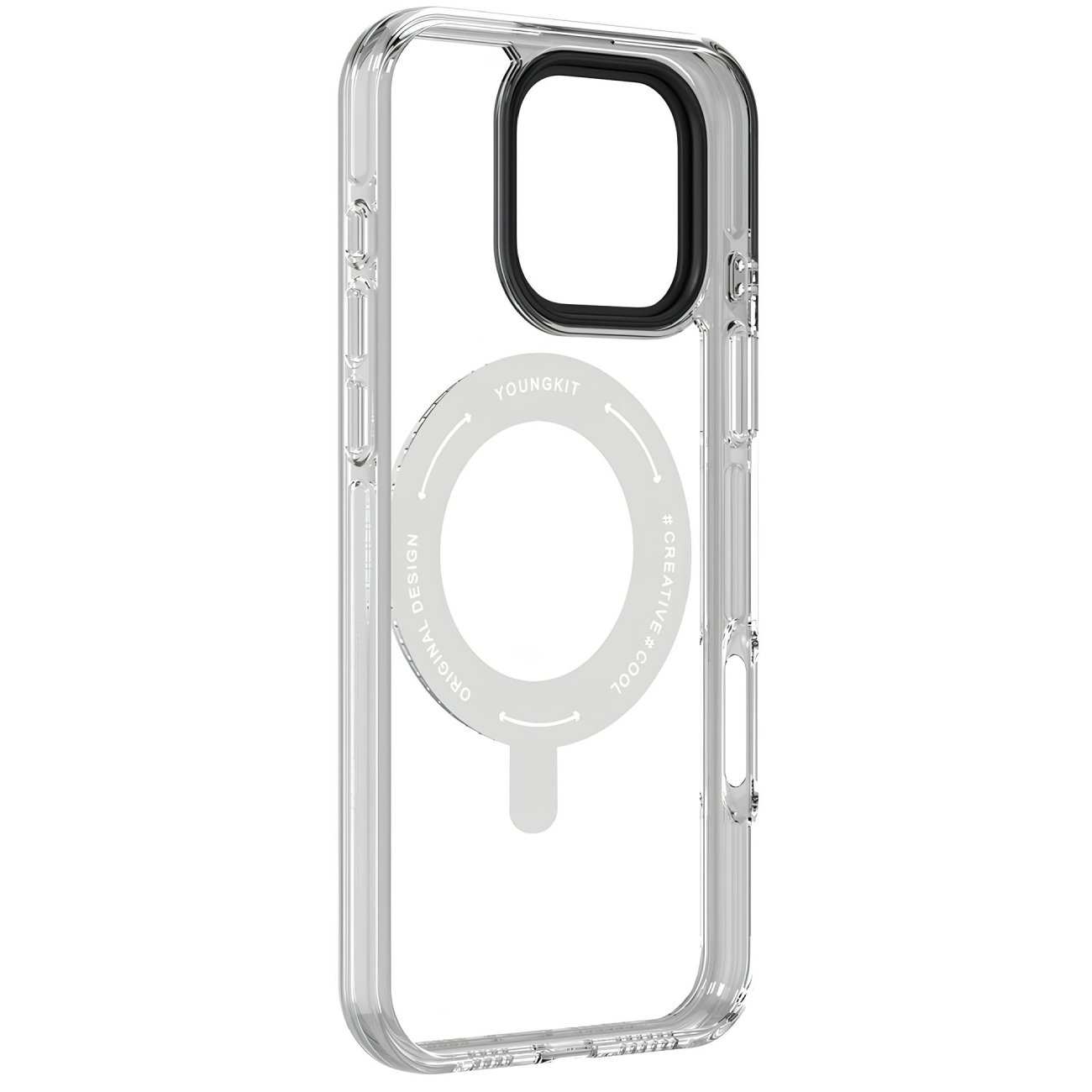 قاب مگ سیف حلقه انگشتی شفاف آیفون 16 پرو یانگ کیت ZDzhj001