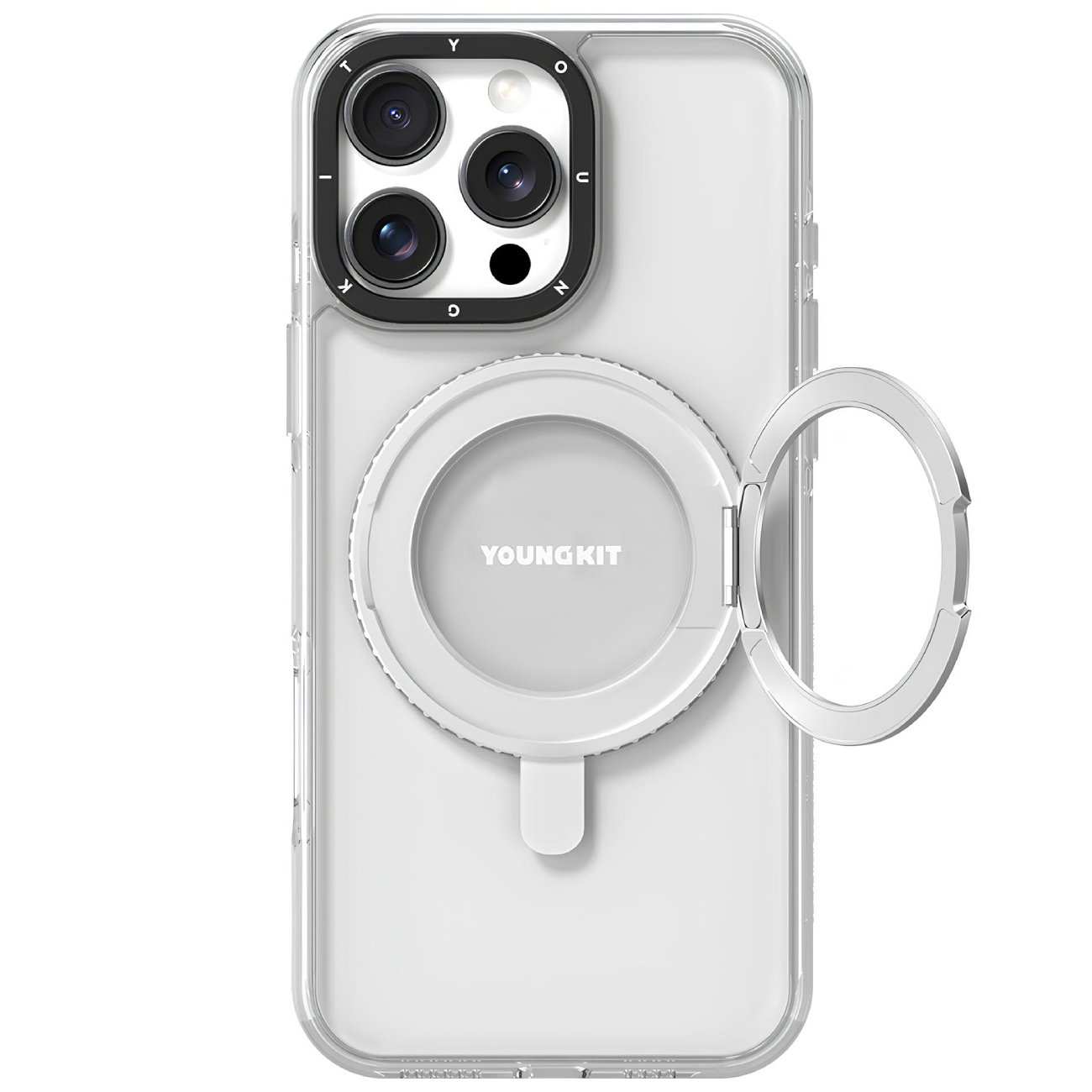 قاب مگ سیف حلقه انگشتی شفاف آیفون 16 پرو یانگ کیت ZDzhj001