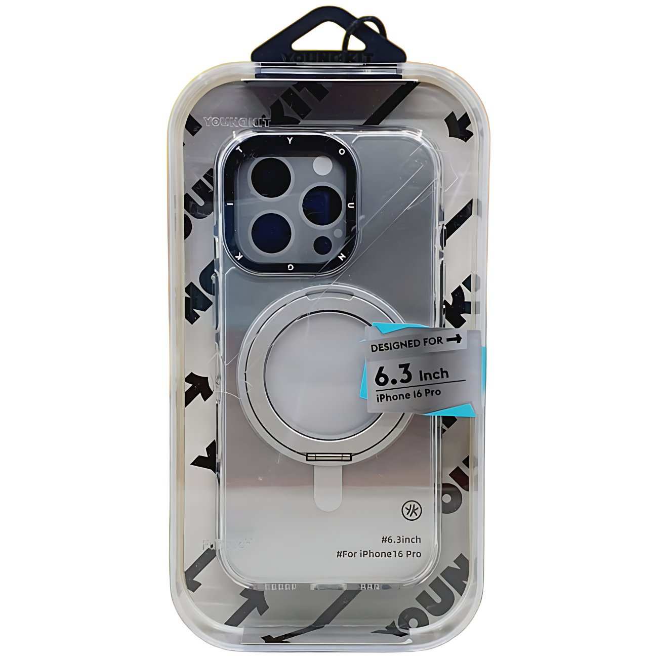 قاب مگ سیف حلقه انگشتی شفاف آیفون 16 پرو یانگ کیت ZDzhj001