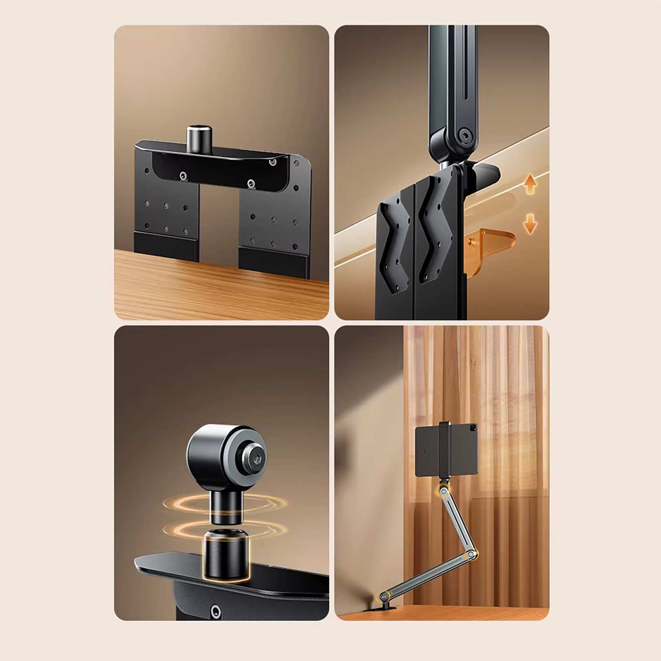 هولدر تبلت و گوشی موبایل قابل اتصال به لبه میز و تخت بونرویP96T