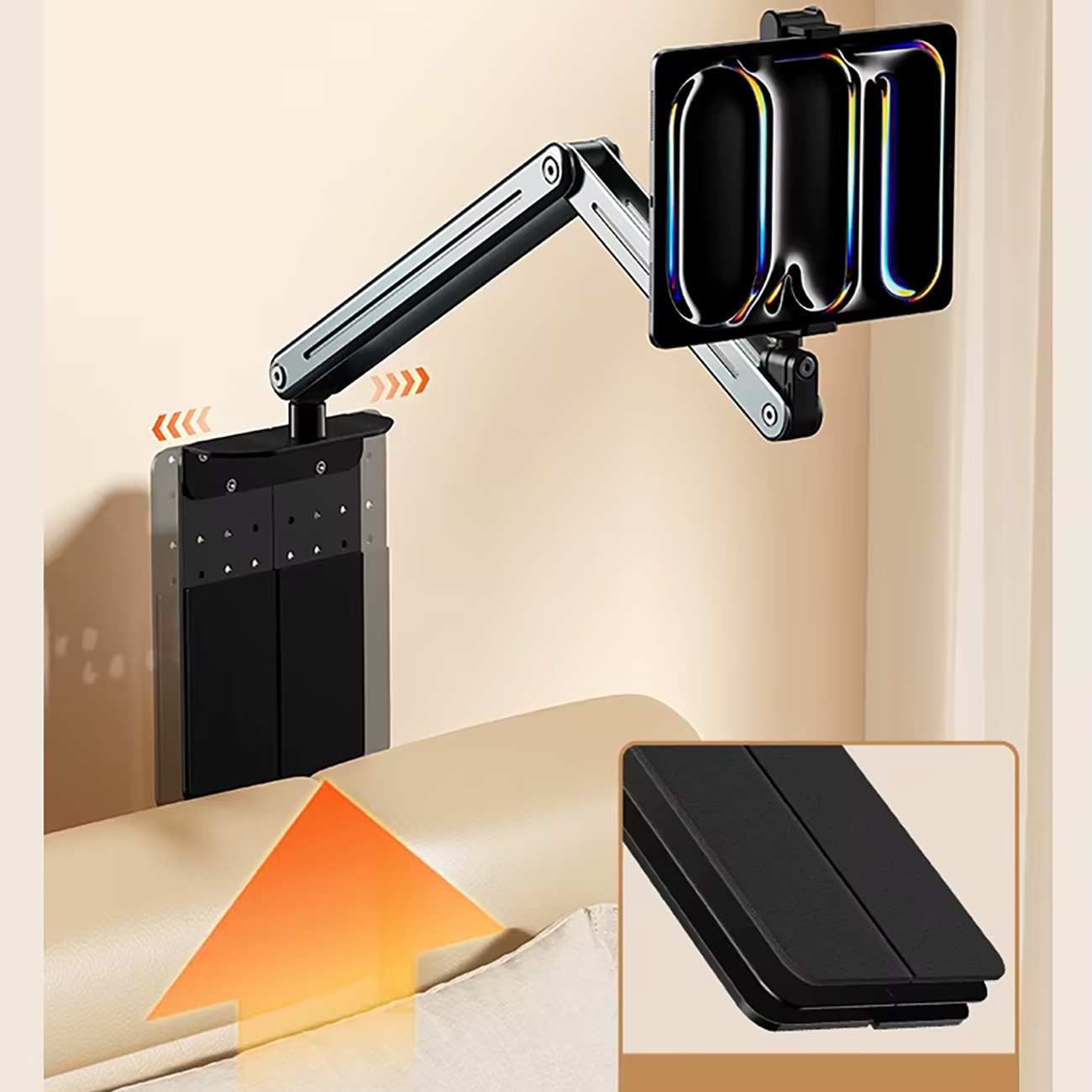 هولدر تبلت و گوشی موبایل قابل اتصال به لبه میز و تخت بونرویP96T