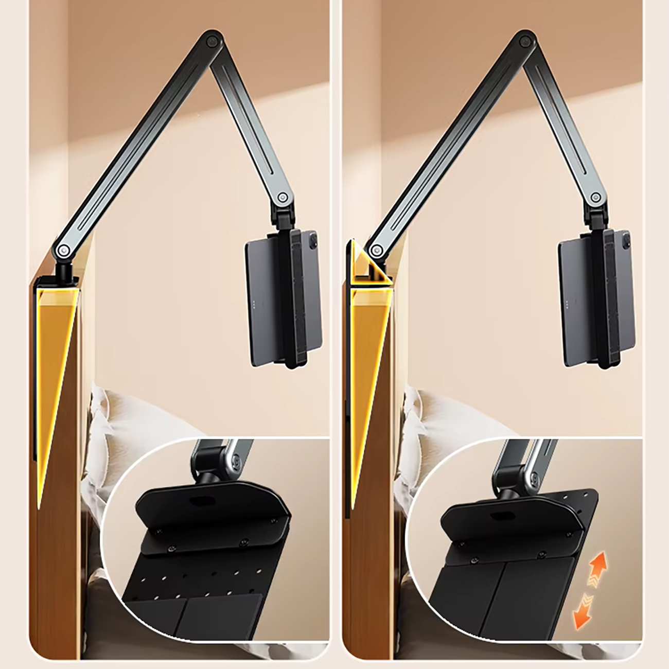 هولدر تبلت و گوشی موبایل قابل اتصال به لبه میز و تخت بونرویP96T