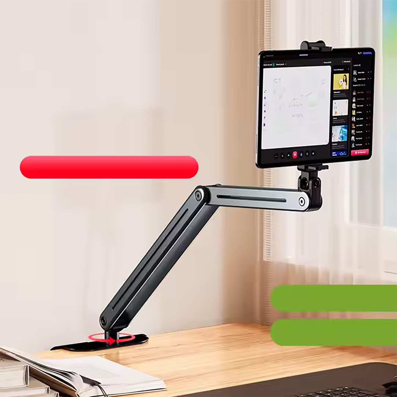 هولدر تبلت و گوشی موبایل قابل اتصال به لبه میز و تخت بونرویP96T