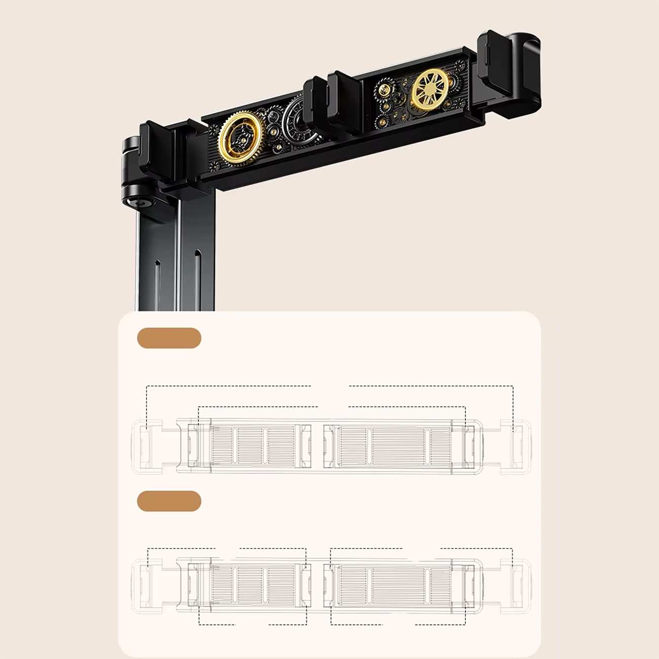 هولدر تبلت و گوشی موبایل قابل اتصال به لبه میز و تخت بونرویP96T