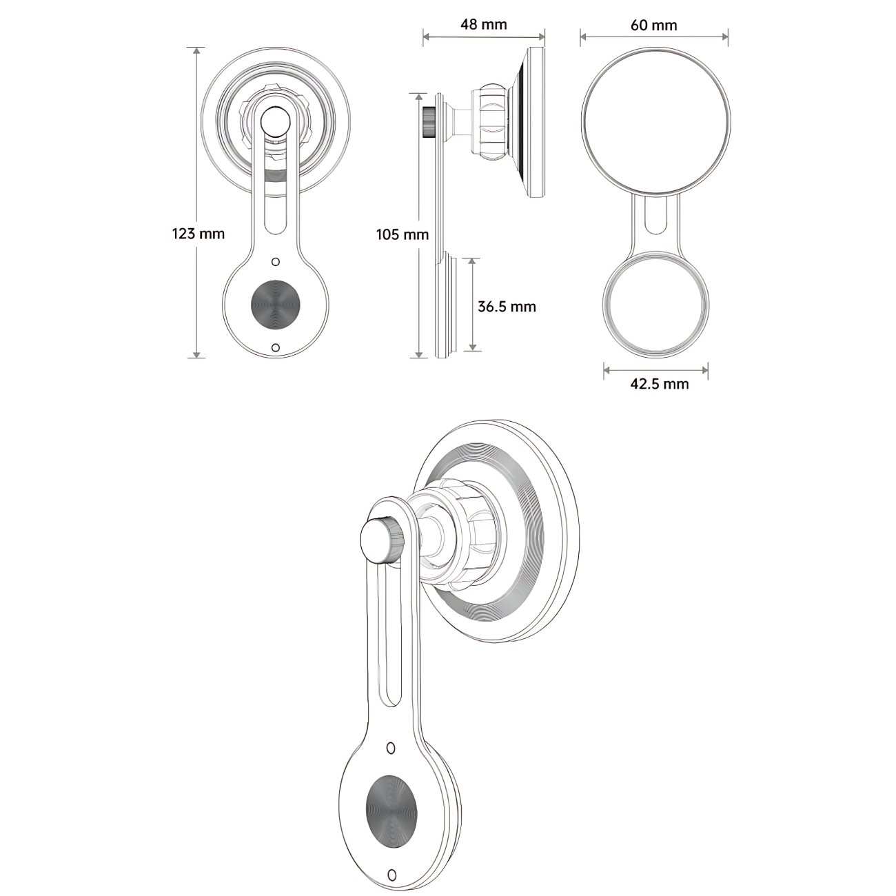 هولدر مگنتی چرخشی 360 درجه داخل خودرو و لپ تاپ بونروی Z19