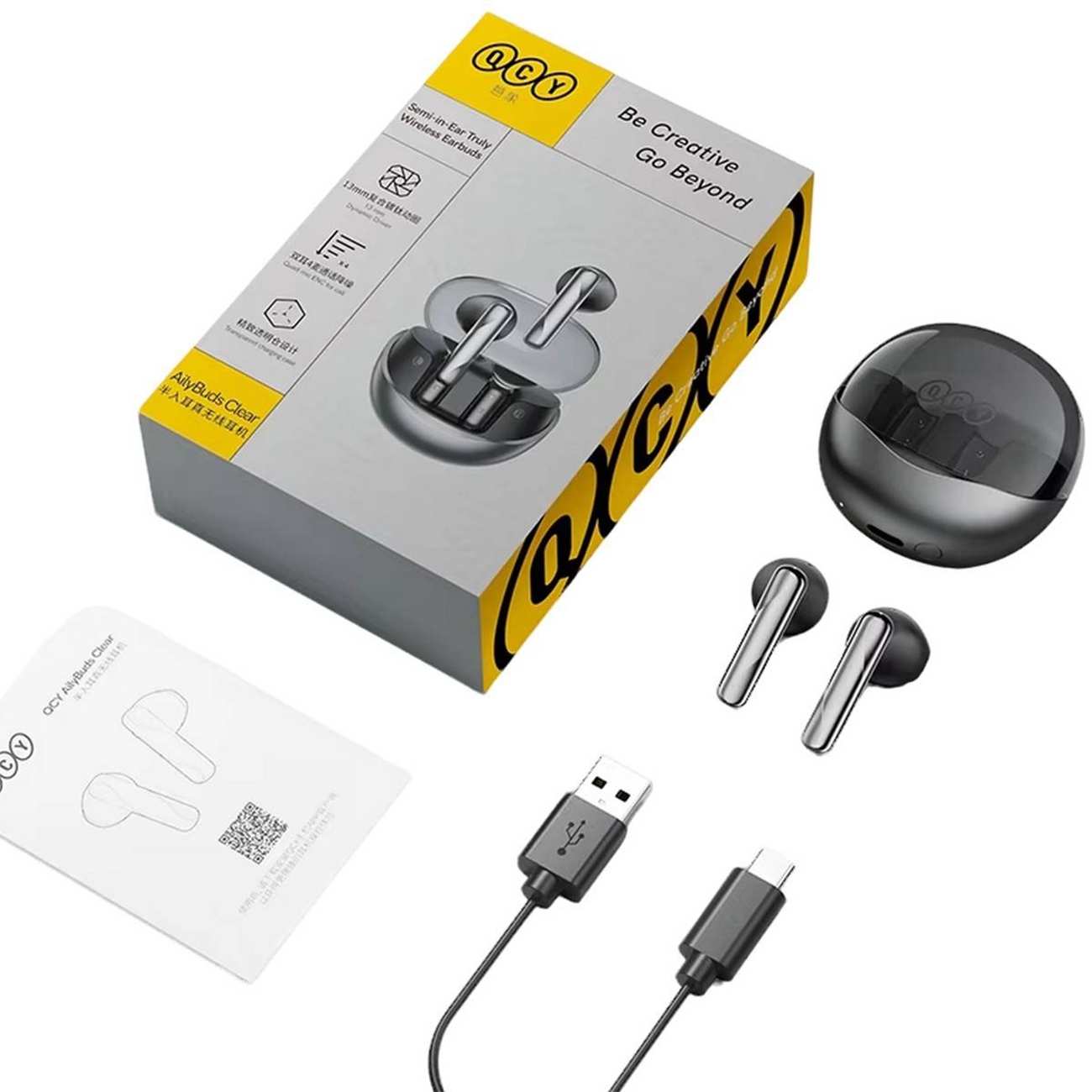 هندزفری بلوتوثی 5.3 کیو سی وای AilyBuds Clear T32