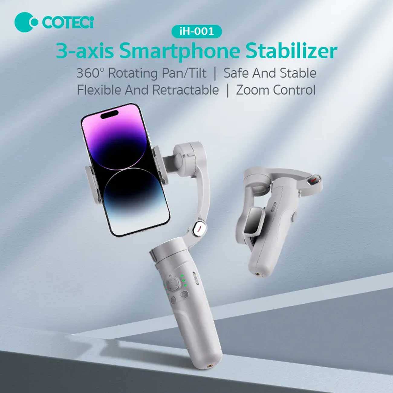 گیمبال و پایه موبایل تاشو سه محوره کوتسی IH-001