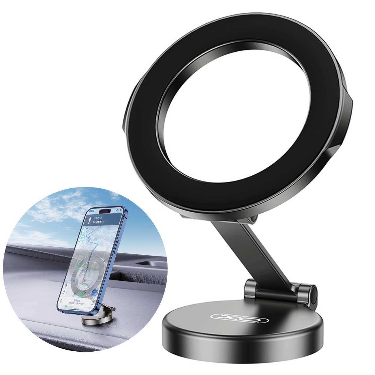 هولدر موبایل مگنتی داخل خودرو ایکس او با قابلیت چرخش 360 درجه C158