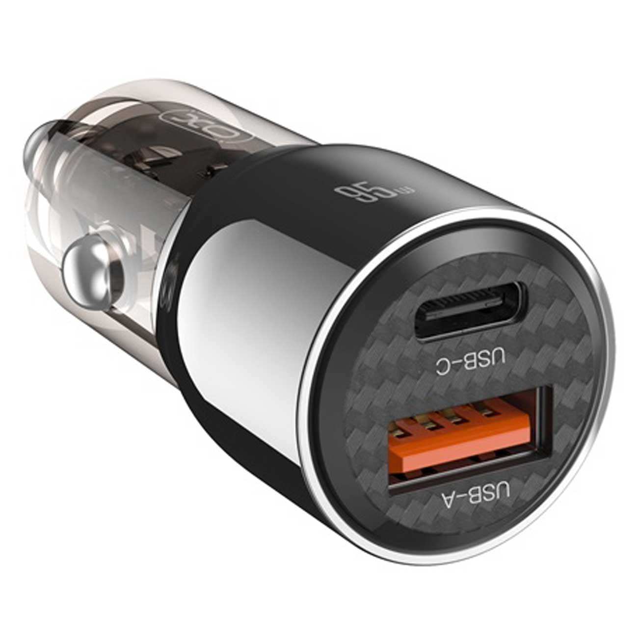 شارژر فندکی فست شارژ ماشین USB و تایپسی 95 وات ایکساو CC58