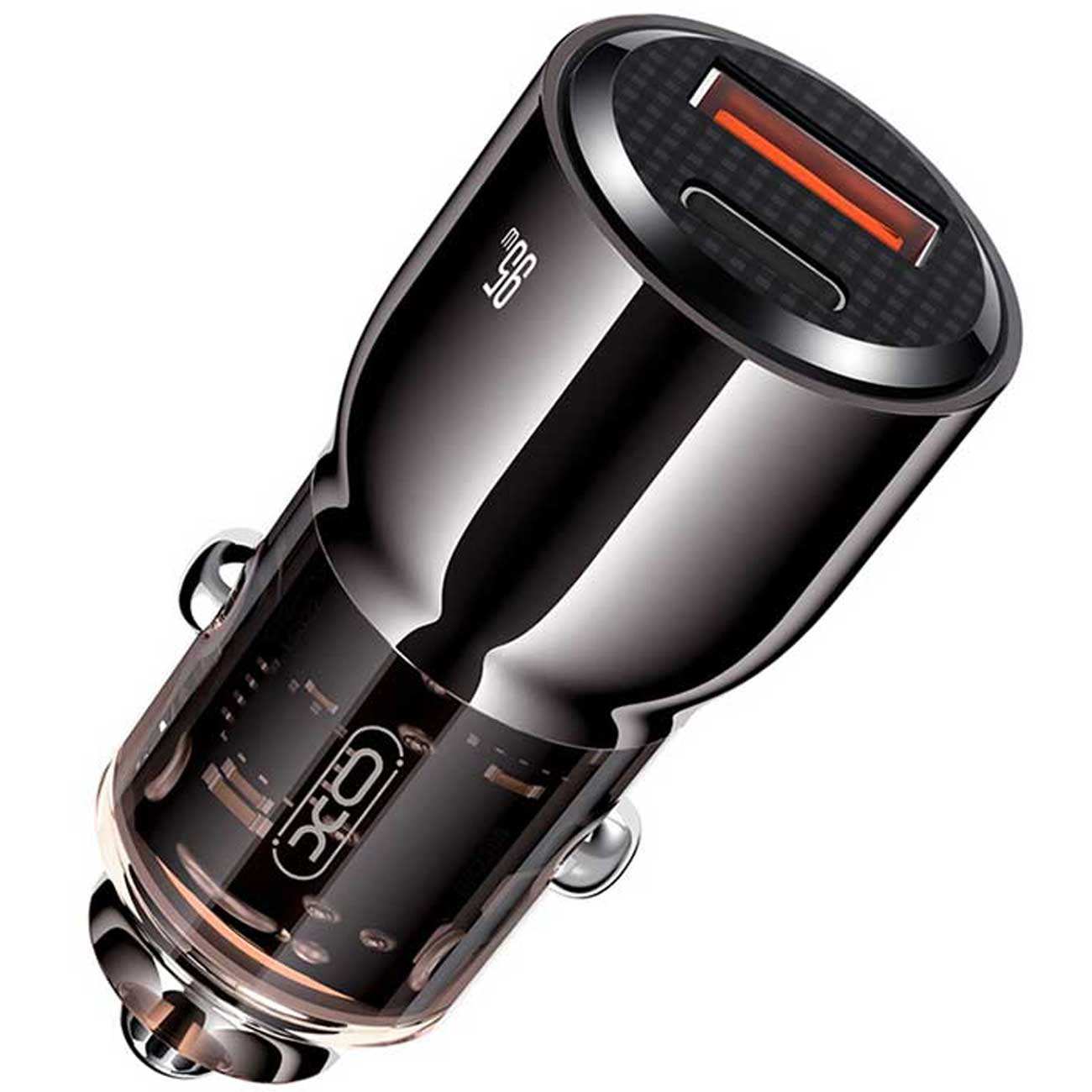 شارژر فندکی فست شارژ ماشین USB و تایپسی 95 وات ایکساو CC58