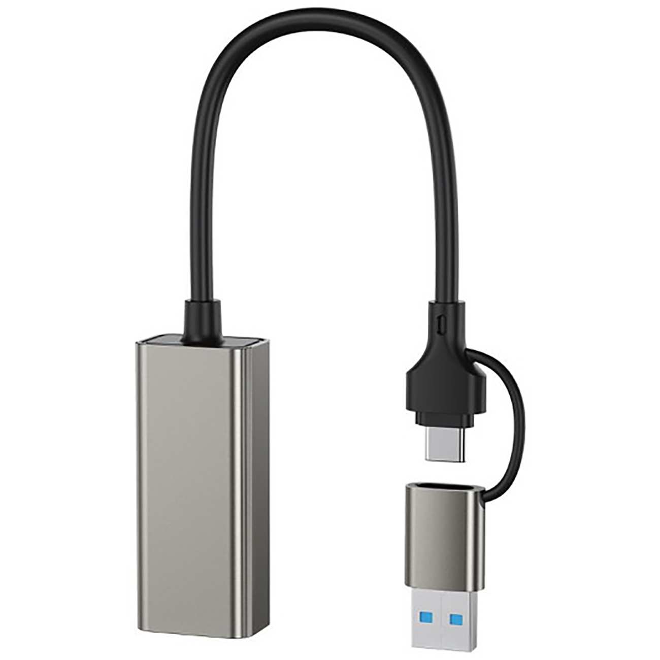 مبدل تایپ C و USB 3.0 به پورت شبکه ایکس او HUB018