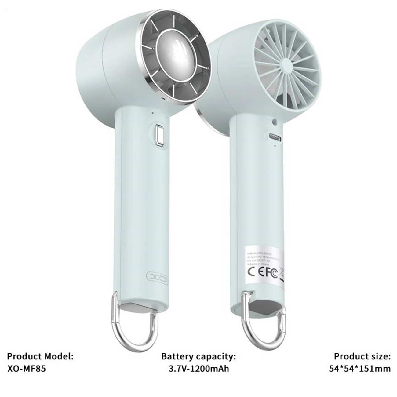 پنکه دستی و رومیزی شارژی مسافرتی ایکس او MF85
