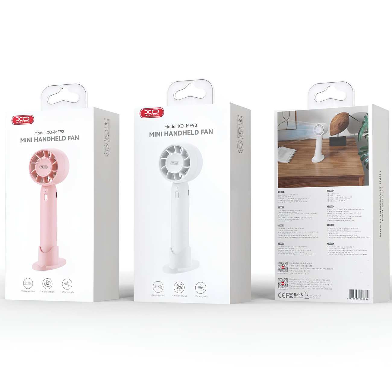 پنکه دستی و رومیزی شارژی سه سرعته ایکس او MF93