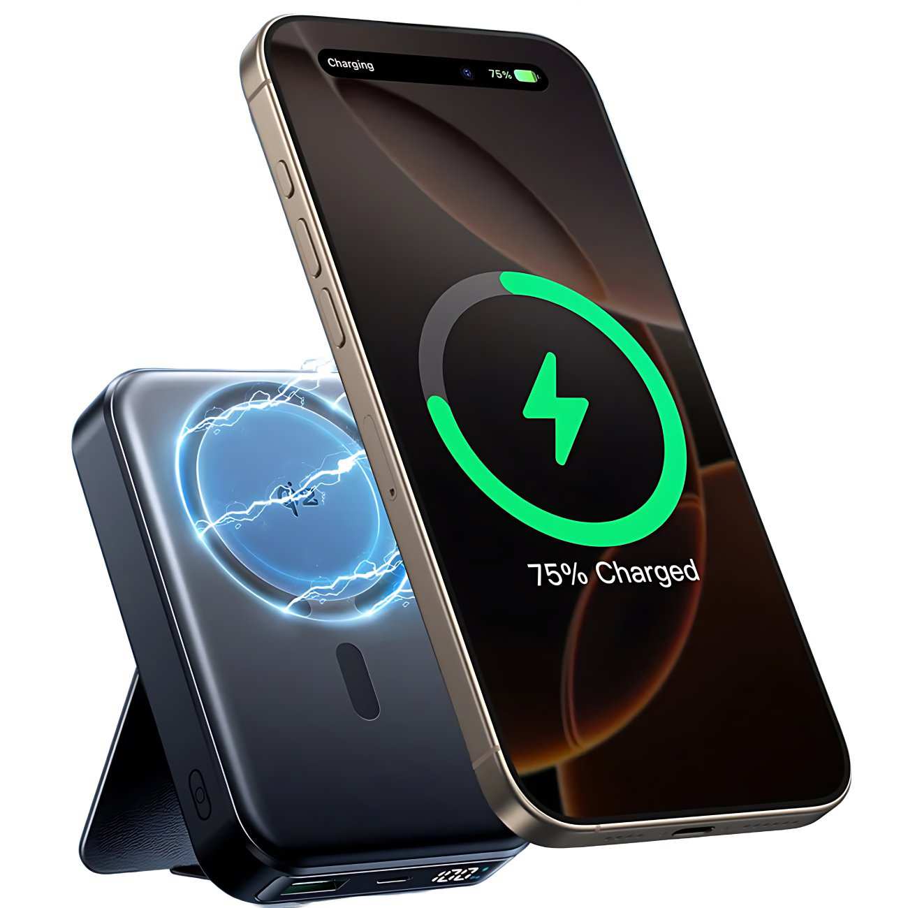 پاوربانک وایرلس مگنتی 15 وات، Type-C و USB فست شارژ 22.5 وات 10000 جویروم JR-PBM11